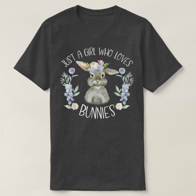 Coola Bunny Rabbit Tshirt, bara en flicka som Kärl T Shirt (Design framsida)