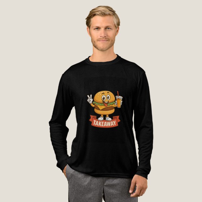 Coola Burger Buddy med juice - Charact för Roligt  T Shirt (Hel framsida)