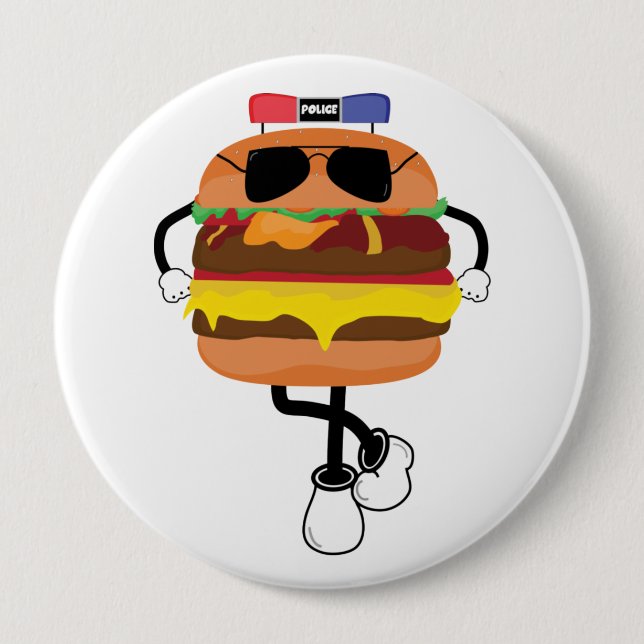 Coola Burger Police Knapp (Framsida)