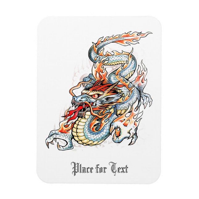 Coola Burning Oriental Dragon Magnet (Vertikal)
