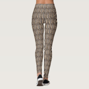 Coola Burnt Träd Bark Struktur Mönster Leggings