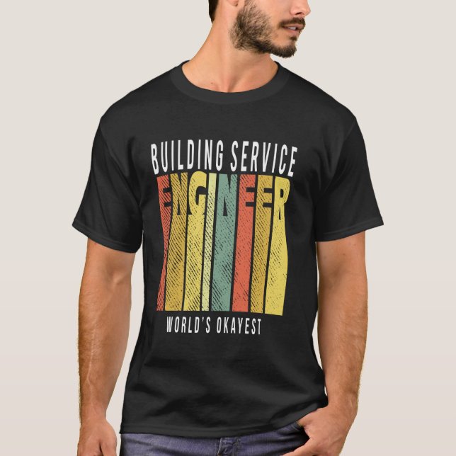Coola Byggnad Ingenjör T Shirt (Framsida)