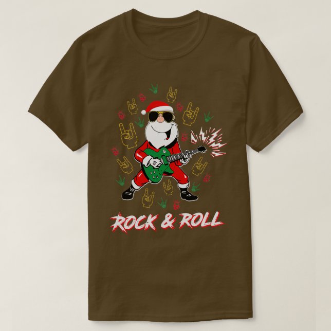 Coola C -  Rock and roll Santa Fantastisk T Shirt (Design framsida)