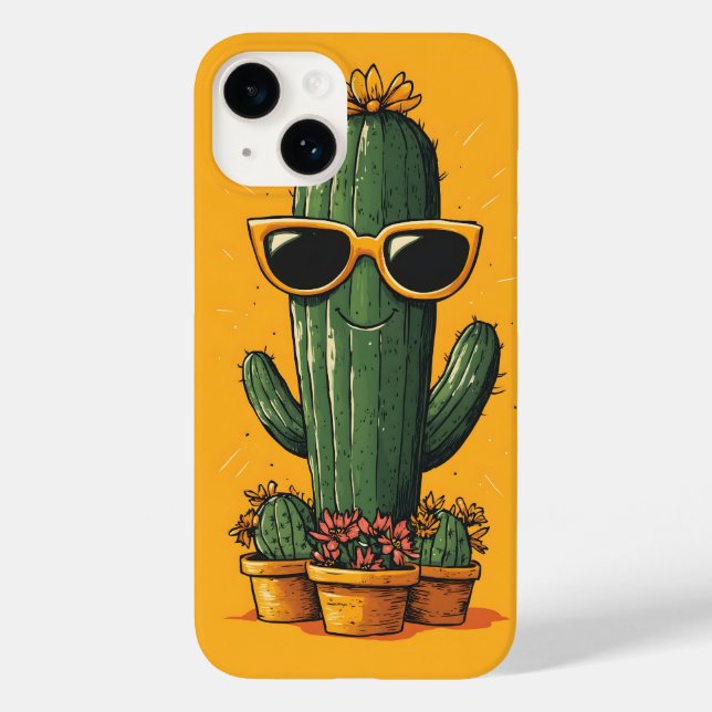 Coola Cactus with Sunglasses and Flowers (Baksida)