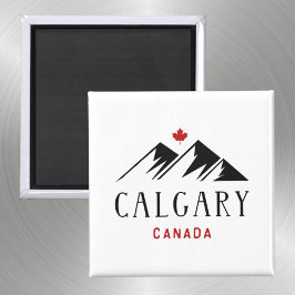 Coola Calgary Canada Mountains Maple Löv Magnet