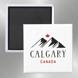 Coola Calgary Canada Mountains Maple Löv Magnet