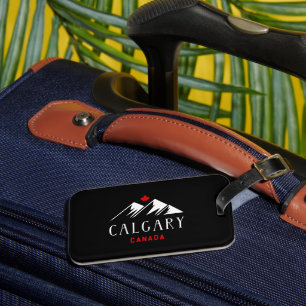 Coola Calgary Canada Mountains Maple Löv Mörk Bagagebricka