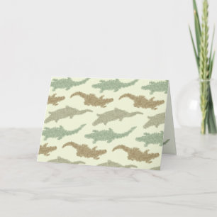 Coola Camo Krokodiler - sömlöst mönster. Kort