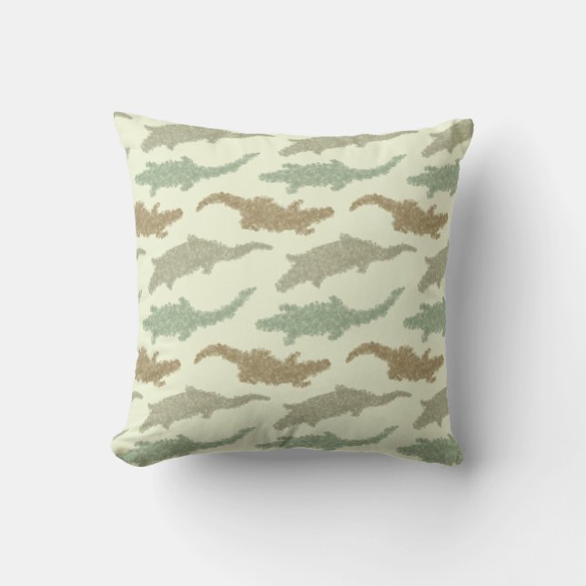 Coola Camo Krokodiler - sömlöst mönster. Kudde (Framsida)