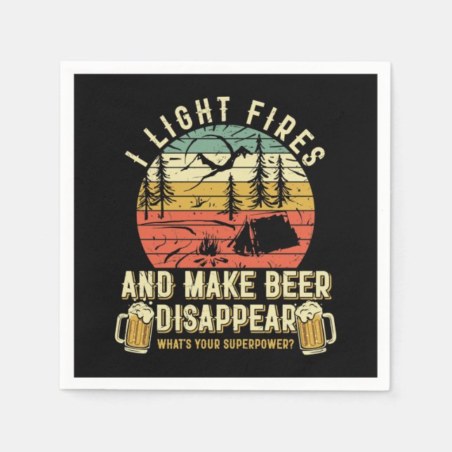 Coola Campfire ölkonst ord art Pappersservett (Framsidan)