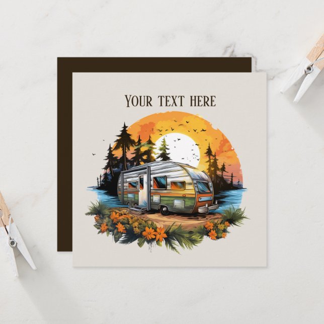 Coola camping älskare party inbjudningar (Fram/Back In Situ)