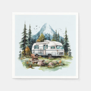 Coola camping älskare party pappersservett