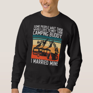 Coola Camping Buddies För manar Women Make & Wife Lång Ärmad Tröja