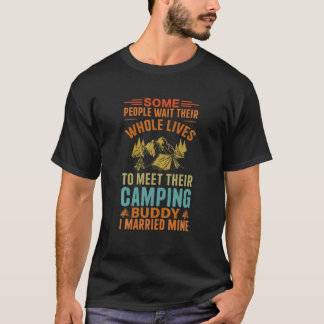 Coola Camping Buddies Tees För manar Women Funny H T Shirt