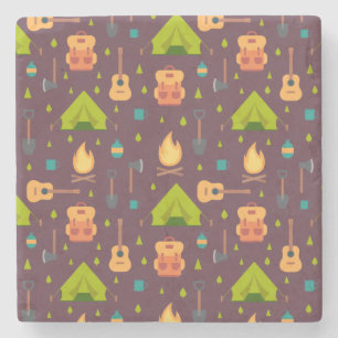 Coola Camping Mönster Outdoorsy Design Stenunderlägg