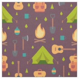 Coola Camping Mönster Outdoorsy Design Tyg