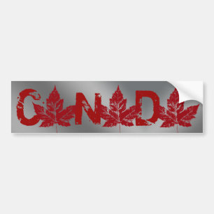 Coola Canada Bumper Sticker Distress Maple Löv Bildekal