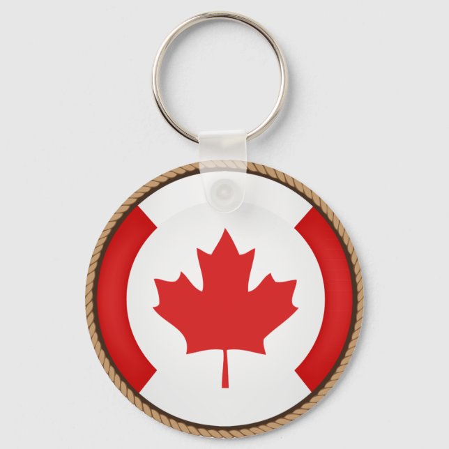 Coola Canada Flagga Seal Nyckelring (Framsida)