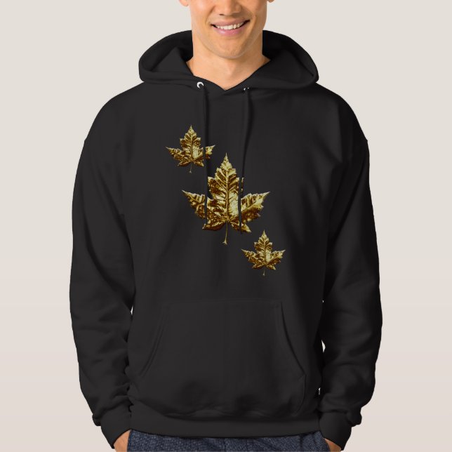 Coola Canada Hoodie Guld Maple Löv Hoodie (Framsida)