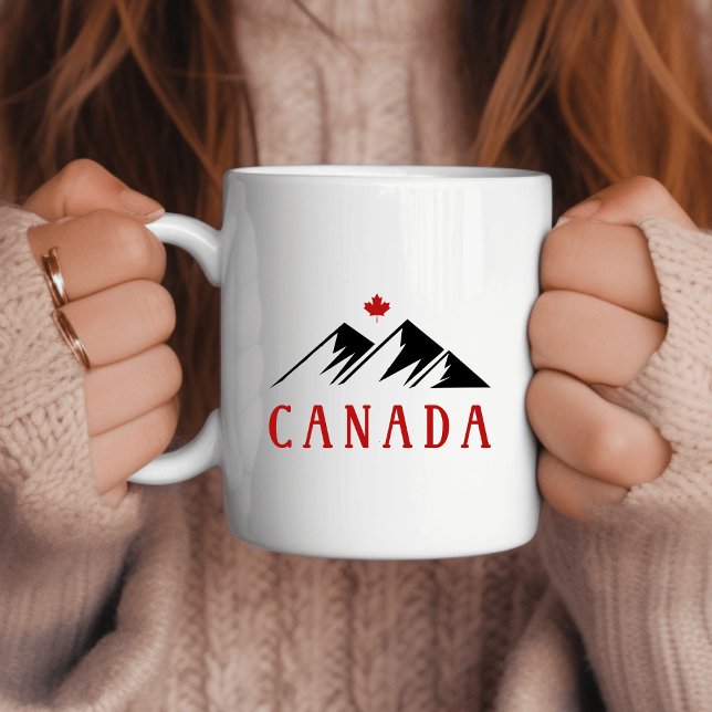 Coola Canada Mountains Canadian Maple Löv Kaffemugg (Skapare uppladdad)