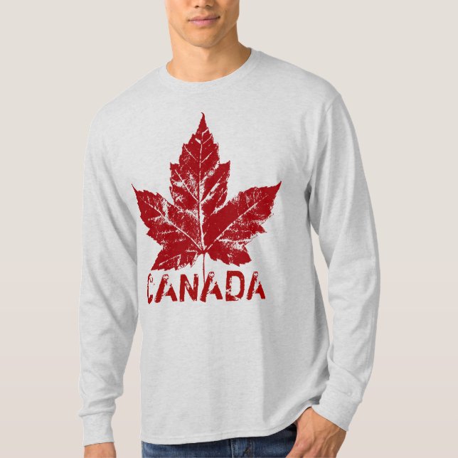 Coola Canada Shirt Retro Maple Löv Souvenir Tröja (Framsida)