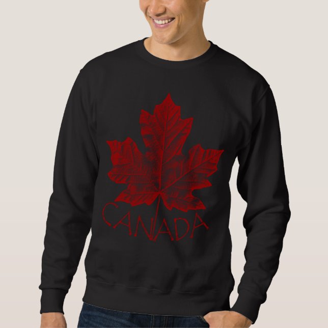 Coola Canada Sweatshirt Retro Maple Löv Souvenir (Framsida)