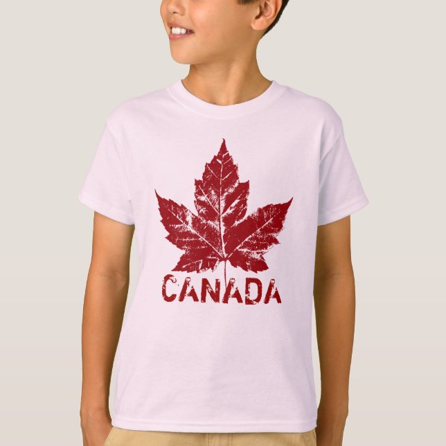 Coola Canada T-shirt Barn Retro Organic Canada Tee (Framsida)