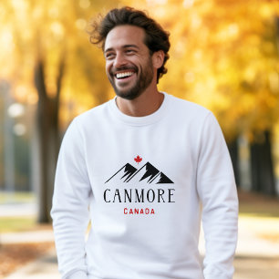 Coola Canmore Canada Mountains Maple Löv Lång Ärmad Tröja