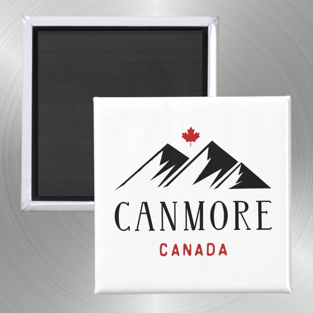 Coola Canmore Canada Mountains Maple Löv Magnet (Skapare uppladdad)