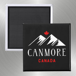 Coola Canmore Canada Mountains Maple Löv Mörk Magnet