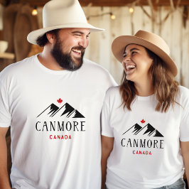 Coola Canmore Canada Mountains Maple Löv T Shirt