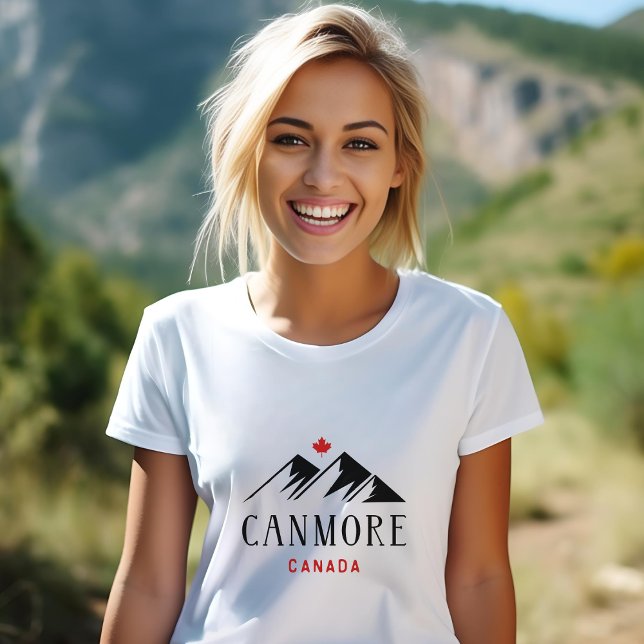 Coola Canmore Canada Mountains Maple Löv T Shirt (Skapare uppladdad)