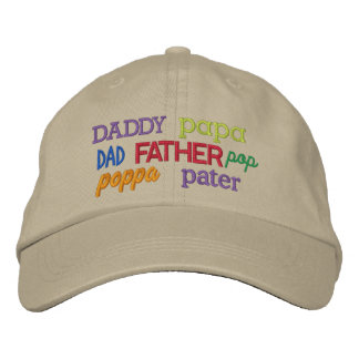 Coola Cap för Pappa Broderad Keps