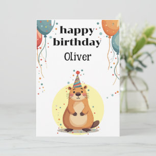 coola Capybara för pojkar och flickor grattis på f Inbjudningar