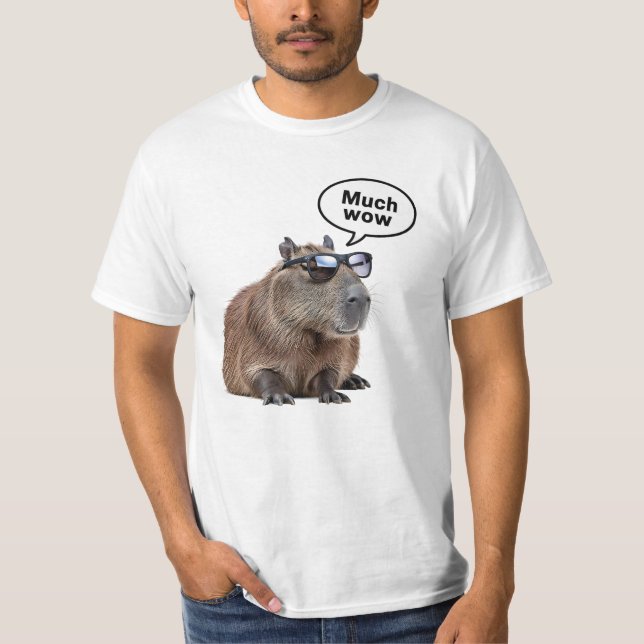 Coola Capybara Photo Sunglasses-Wearing Capybara T Shirt (Framsida)