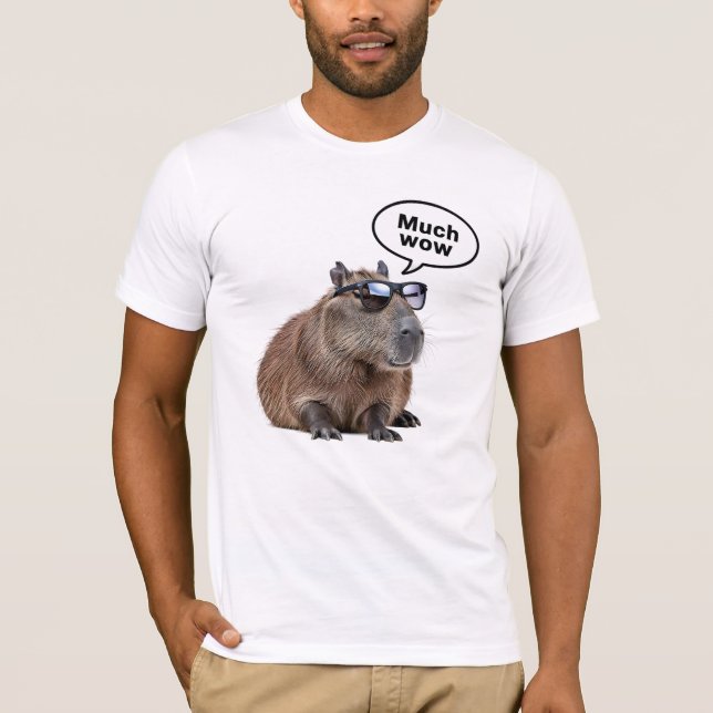 Coola Capybara Photo Sunglasses-Wearing Capybara T Shirt (Framsida)