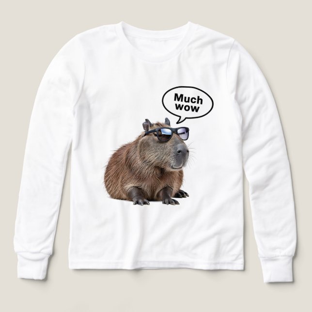 Coola Capybara Photo Sunglasses-Wearing Capybara T Shirt (Design framsida)