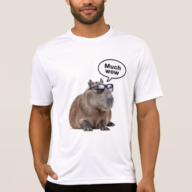 Coola Capybara Photo Sunglasses-Wearing Capybara T Shirt (Framsida)