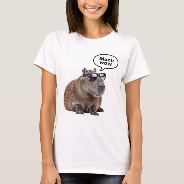 Coola Capybara Photo Sunglasses-Wearing Capybara T Shirt (Framsida)