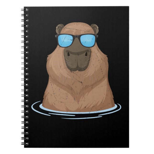 Coola Capybara Sunglasses Rodent Capybaras Anteckningsbok (Framsidan)