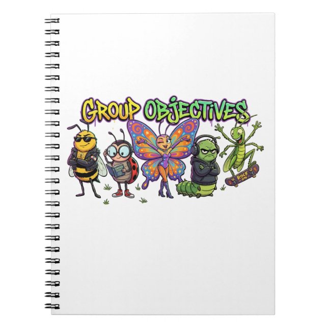 Coola Cartoon Bug Squad Graffiti - Gruppmål Anteckningsbok (Framsidan)