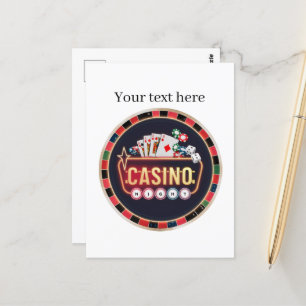 Coola Casino night anpassade Vykort