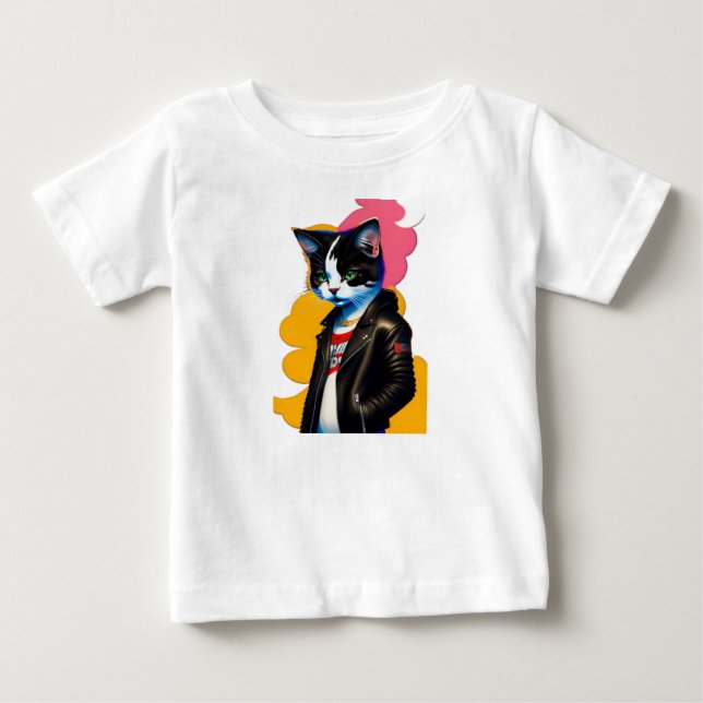 Coola Cat Baby T-Shirt (Framsida)