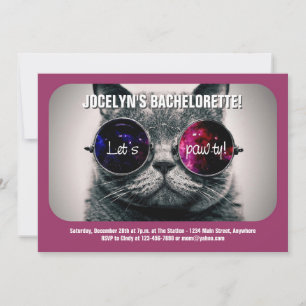 Coola Cat Bachelorette-partiets inbjudan