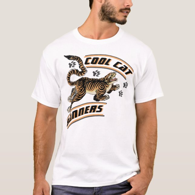 Coola Cat Banners T Shirt (Framsida)