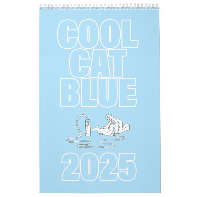 Coola Cat Blue 2025 Kalender (Omslag)