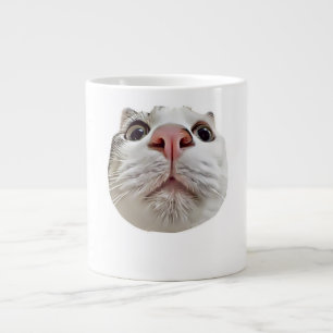 Coola Cat Boll Ansikte Cute Funny Memine Jumbo Mugg