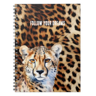Coola Cat Cheetah Leopard Print Anteckningsbok