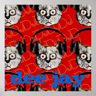 coola cat DJ-hörlurar Poster