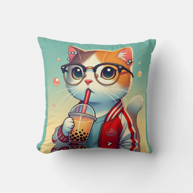 Coola Cat drickboba Kudde (Framsida)